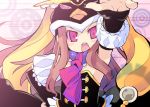  1girl blush brown_hair hat long_hair mawaru_penguindrum multicolored_hair open_mouth pink_eyes princess_of_the_crystal solo takakura_himari two-tone_hair zankuro 