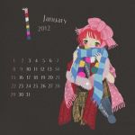  january lowres original red_hair redhead scarf solo suzushiro_sayu 
