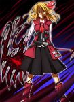  alternate_costume blazblue blonde_hair friccer necktie ragna_the_bloodedge ribbon rumia the_embodiment_of_scarlet_devil touhou vest youkai 