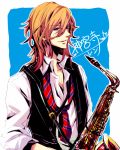  blonde_hair instrument jinguji_ren jinguuji_ren male mameta1000 saxophone solo uta_no_prince-sama 