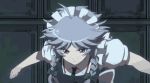  animated animated_gif between_fingers braid clock gears gif izayoi_sakuya jumping knife lowres lunamoon maid maid_headdress silver_hair solo the_memories_of_phantasm throwing_knife time_stop touhou weapon 