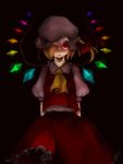  aosaki ascot bad_id blonde_hair blue_hair flandre_scarlet hair_over_one_eye hat red_eyes side_ponytail solo the_embodiment_of_scarlet_devil touhou wings 
