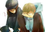  brown_eyes brown_hair durarara!! hat hoodie karisawa_erika suwaru translation_request yumasaki_walker 