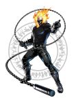  chains fire ghost_rider highres jacket marvel marvel_vs._capcom marvel_vs._capcom_3 marvel_vs_capcom marvel_vs_capcom_3 mori_toshiaki official_art shinkiro skull spikes 