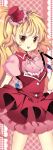  blonde_hair brooch brown_eyes cravat flandre_scarlet hat jewelry long_hair mini_top_hat open_mouth pointy_ears puffy_sleeves roh_nam_kyung skirt solo the_embodiment_of_scarlet_devil top_hat touhou waistcoat wings yellow_eyes 