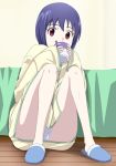  bottomless cup drinking glass kamisama_dolls kuga_utao pajamas panties pantyshot purple_eyes ribonzu short_hair slippers solo underwear violet_eyes 