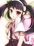  bag bakemonogatari black_hair bunny hachikuji_mayoi koshian_(l) long_hair monogatari_(series) rabbit randoseru red_eyes twintails 