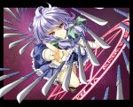  alto-00 braid highres izayoi_sakuya knife magic_circle red_eyes silver_hair solo the_embodiment_of_scarlet_devil throwing_knife too_many_knives touhou weapon 