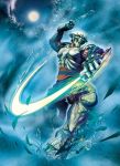  armor energy_sword highres male mask moon official_art samurai solo street_fighter_x_tekken sword tabi tekken weapon yoshimitsu 