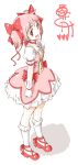  iro_(waterloafer) kaname_madoka magical_girl mahou_shoujo_madoka_magica pink_eyes pink_hair ribbon short_hair short_twintails twintails 