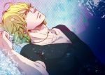  bad_id barnaby_brooks_jr blonde_hair blue_eyes glasses jewelry male necklace o_zu solo t-shirt tiger_&amp;_bunny 
