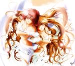  amano_mishio brown_hair dress fairy hair kanon long long_hair multiple_girls musical_note notes sawatari_makoto signature wings yukirin 