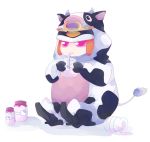  animal_hat bad_id cow_costume hat mawaru_penguindrum milk pink_eyes princess_of_the_crystal solo takakura_himari 