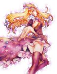  animal_hat ass foreshortening gyoden_maguro hat long_hair mawaru_penguindrum mixed_media pink_eyes princess_of_the_crystal solo star takakura_himari thigh-highs thighhighs traditional_media watercolor_(medium) 