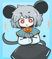  +++ 1girl animal animal_ears animal_hug blue_background blue_border blue_capelet border capelet commentary_request dress grey_dress grey_hair highres long_sleeves mouse_(animal) mouse_ears mouse_girl mouse_tail nazrin open_mouth puffy_long_sleeves puffy_sleeves red_eyes sea_urchin shirt short_eyebrows sleeves_past_wrists solo tail teeth thick_eyebrows touhou uni_souchou upper_teeth_only white_shirt 