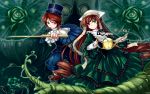  dress hat heterochromia long_hair mtyy rozen_maiden short_hair souseiseki suiseiseki very_long_hair wallpaper 