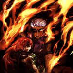  discharge_cycle fire hong_meiling king_of_fighters krizalid long_hair m.u.g.e.n red_hair redhead touhou 