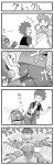  4koma comic croagunk greyscale hat joy_(pokemon) kanchou monochrome pokemoa pokemon pokemon_(anime) pokemon_(creature) silent_comic takeshi_(pokemon) takeshi_(pokemon)_(dp) 