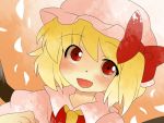  :d aenobas ascot blonde_hair bow comic dutch_angle face flandre_scarlet hair_bow hammer_(sunset_beach) hat open_mouth red_eyes short_hair side_ponytail silent_comic smile solo the_embodiment_of_scarlet_devil touhou wings 