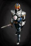  belt compound_eyes henshin kamen_rider kamen_rider_ixa kamen_rider_kiva_(series) mizumo solo sword weapon 