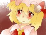  aenobas ascot bandaid blonde_hair bow comic eye_reflection eyes flandre_scarlet frown hair_bow hammer_(sunset_beach) hat red_eyes reflection short_hair side_ponytail silent_comic solo the_embodiment_of_scarlet_devil touhou 