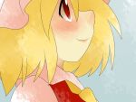  aenobas ascot blonde_hair comic face flandre_scarlet hammer_(sunset_beach) hat looking_up profile red_eyes short_hair silent_comic smile solo the_embodiment_of_scarlet_devil touhou 