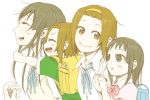  4girls akiyama_mio blush child holding_hands k-on! multiple_girls oke_(okeya) school_uniform smile tainaka_ritsu time_paradox 