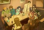  baseball_cap black_hair blue_eyes braid brown_eyes brown_hair cellphone closed_eyes drill_hair eating everyone eyes_closed faris_nyannyan food glasses hair_ornament hairclip hashida_itaru hat jacket kiryuu_moeka labcoat long_hair m_george makise_kurisu menu necktie no_hat no_headwear okabe_rintarou open_mouth phone pink_hair pizza shiina_mayuri short_hair sitting steins;gate track_jacket trap twin_drills twintails urushibara_luka urushibara_ruka 