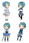  akemi_homura_(cosplay) blue_eyes blue_hair cosplay highres kaname_madoka kaname_madoka_(cosplay) knt31 mahou_shoujo_madoka_magica miki_sayaka pantyhose sakura_kyouko sakura_kyouko_(cosplay) tomoe_mami tomoe_mami_(cosplay) tsuzuya_(knt31) 