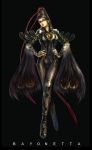  bayonetta_(character) black_hair bodysuit glasses hands_on_hips long_hair long_legs mole solo tsuya_iruka 