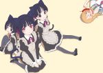  :o =_= alternate_costume animal_ears apron arm_support black_eyes black_hair blood blush brown_hair enmaided fake_animal_ears flat_color frills gokou_hinata gokou_ruri gokou_tamaki grin hair_ornament hairband hairclip hands_on_lap kousaka_kirino maid mary_janes matsuryuu mole multiple_girls nosebleed ore_no_imouto_ga_konna_ni_kawaii_wake_ga_nai pantyhose purple_eyes school_uniform serafuku shoes siblings simple_background sitting smile tail twintails violet_eyes wariza wrist_cuffs 