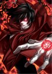  alucard_(hellsing) black_hair gloves hellsing kaneaki_mukku male mukku_kane_aki necktie pentagram red_eyes sharp_teeth solo vampire 