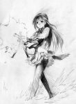  akemi_homura byeontae_jagga gun henshako mahou_shoujo_madoka_magica monochrome pantyhose sketch solo weapon 