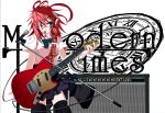  atuuy glasses guitar headphones instrument original red_hair redhead thigh-highs thighhighs wink 