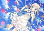  bad_id blue_eyes blush dress flower honma_meiko long_hair rie_(reverie) water 