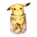  bottle no_humans pikachu pokemon pokemon_(creature) tail yama_(rabbit_room) 