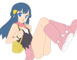  ass blue_eyes blue_hair hikari_(pokemon) legs miniskirt nintendo photoshop pokemon skirt smile solo thighs vector_trace 