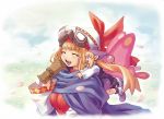  cornet dress fairy gloves goggles happy hat jewelry kururu_(rhapsody) long_hair nippon_ichi nomura_ryouji official_art rhapsody short_hair wings 