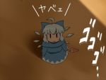  blue_hair cirno food fruit popsicle shadow shirosato touhou translated translation_request watermelon wings 