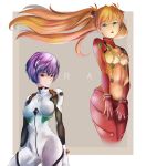  blue_eyes bodysuit dak evangelion:_2.0_you_can_(not)_advance latex long_hair neon_genesis_evangelion orange_hair plugsuit purple_hair rebuild_of_evangelion red_eyes shikinami_asuka_langley soryu_asuka_langley souryuu_asuka_langley test_plugsuit 