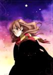  brown_hair dutch_angle harry_potter hermione_granger inma long_hair scarf solo star 