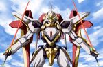  code_geass dual_wielding lancelot mecha sky sword takayuuki weapon 