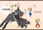 chibi fate/extra fate/stay_night fate_(series) multiple_persona saber saber_alter saber_extra type-moon 