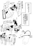  comic cup drinking hara_tetsuo_(style) hat highres hokuto_no_ken jagi monochrome parody remilia_scarlet say_my_name spikes style_parody toilet touhou translated translation_request vomit warugaki_(sk-ii) 
