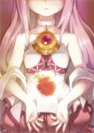  1girl apple apple_(elsword) bubble_skirt choker elsword food fruit gem head_out_of_frame long_hair object_namesake pink_hair skirt solo vilor 