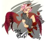  bolero cropped_jacket demon_girl demon_tail demon_wings original pink_hair purple_eyes shirow_(crazy) single_thighhigh tail thighhighs twintails violet_eyes wings 