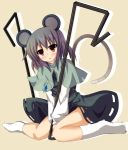  animal_ears grey_hair liya mouse_ears mouse_tail nazrin red_eyes short_hair solo tail touhou 