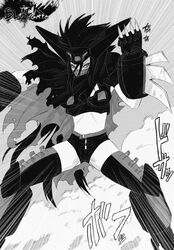  black_getter getter_robo getter_robo_armageddon mecha_musume monochrome personification 