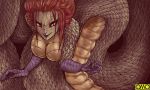  claws female lamia monster_girl redhead 