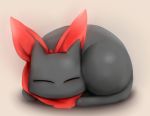  black_cat_(animal) cat cat_focus closed_eyes eyes_closed moekyon nichijou no_humans sakamoto_(nichijou) scarf sleeping solo 